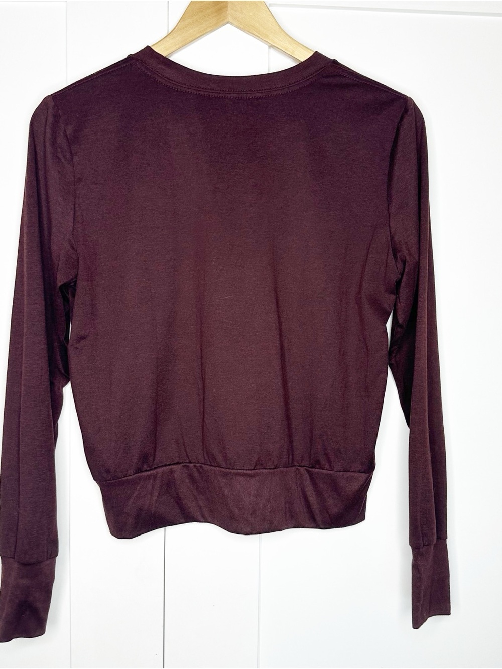 Vuori Daydream Crew Long Sleeve Shirt Small Maroon Burgundy Ruby athleisure - Picture 8 of 13